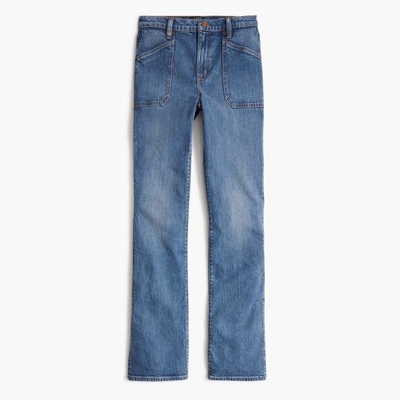 J CREW high rise bootcut cotton utility all day stretch jeans 2024 30 soft - Picture 1 of 9